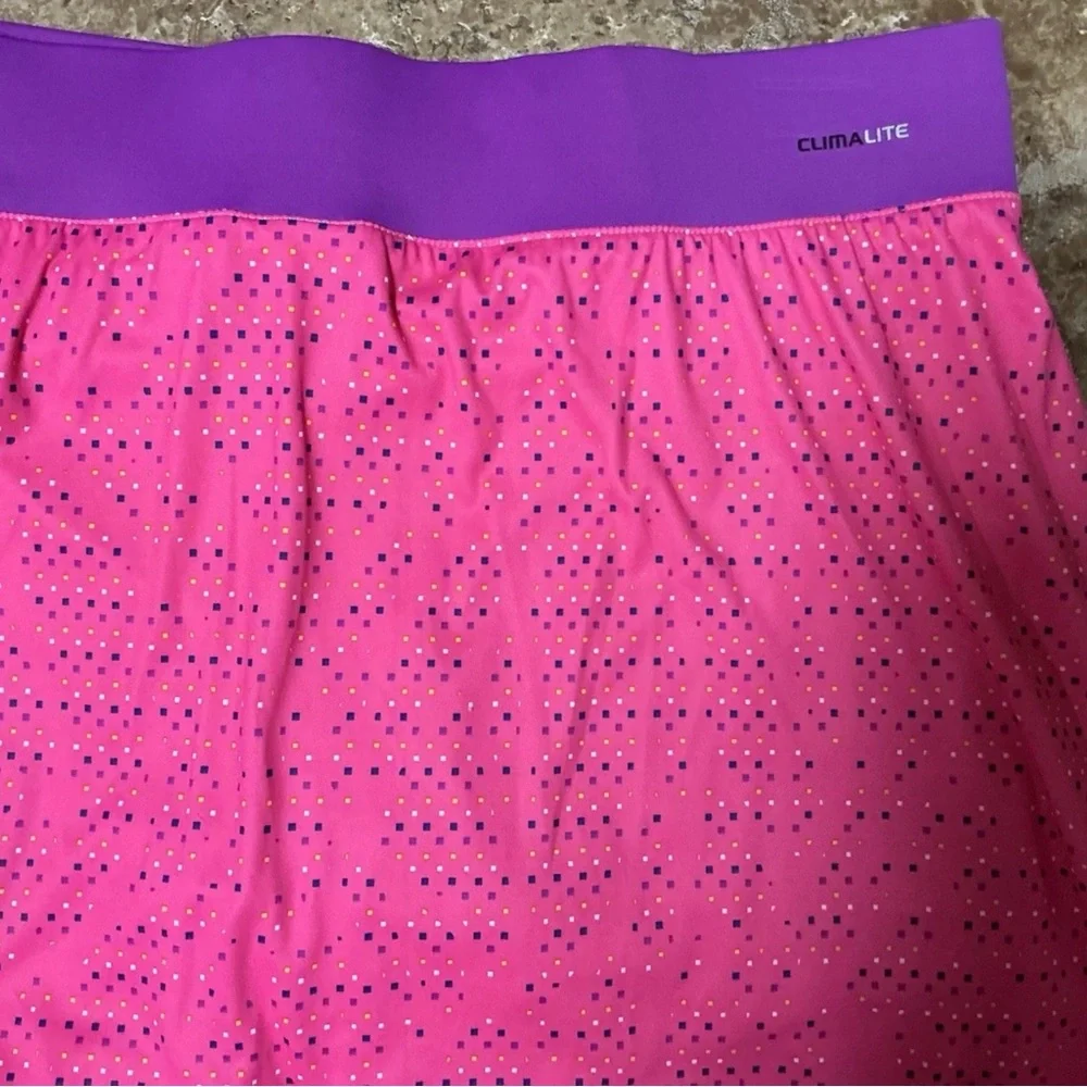 Adidas Women's Pink and Purple Tennis Skort - Picture 7 of 9